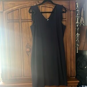 NWT Jude Connolly V neck and back flutter sleeve navy blue dress